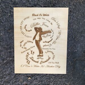 Shadowbox frame with Michael Jackson engraved